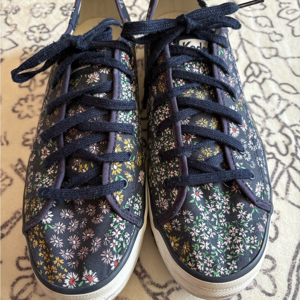 Keds Navy Floral Canvas Sneakers
